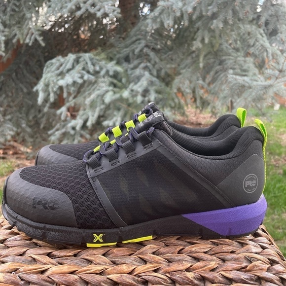NEW Timberland Radius Composite Toe Work Sneakers Black Purple & Yellow. Size 10 - Picture 11 of 11